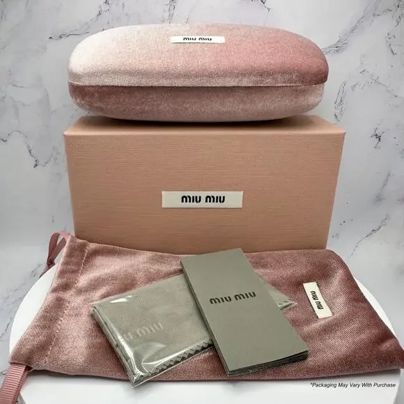 New MIU MIU Sunglasses MU A57S 5AK40S Gold Metal Square Oversized Gradient Lens - Picture 6 of 7